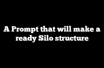 A Prompt that will make a ready Silo structure