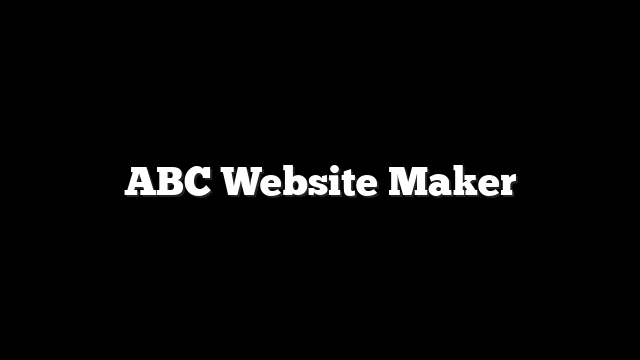 ABC Website Maker