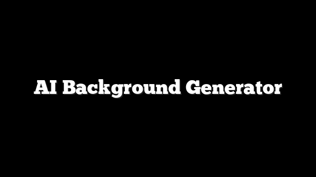 AI Background Generator