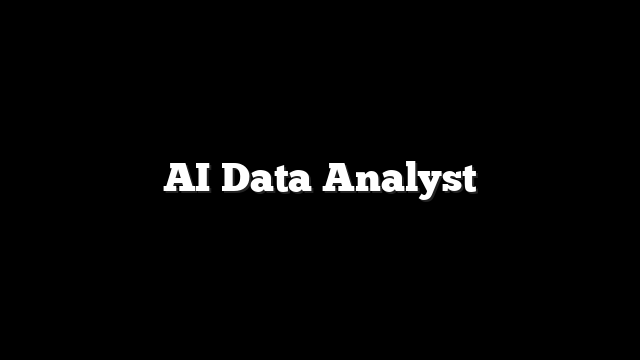 AI Data Analyst