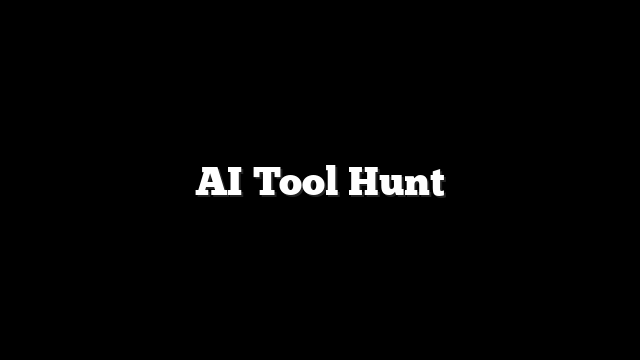 AI Tool Hunt