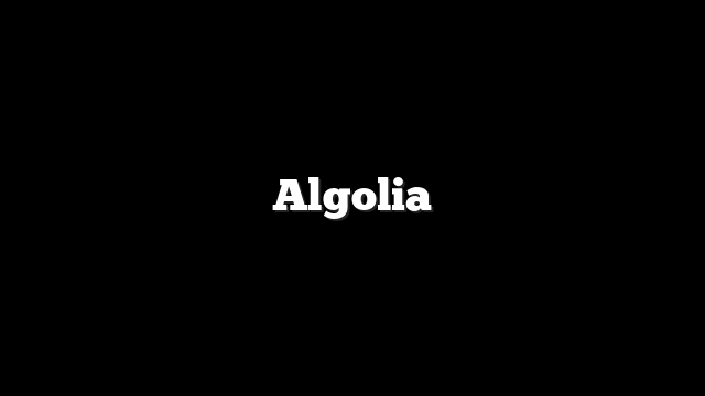Algolia 4 Algolia