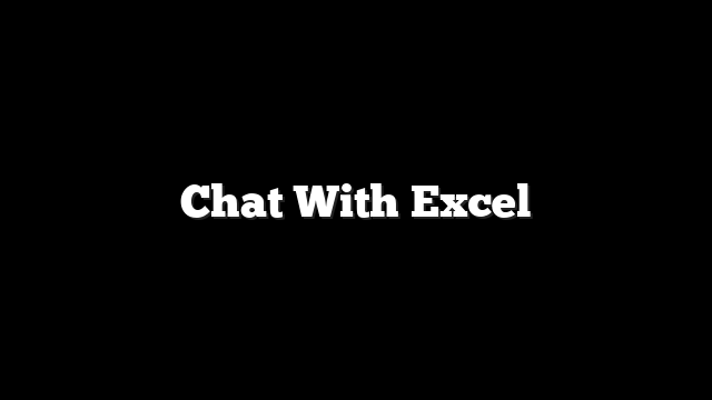 Chat With Excel