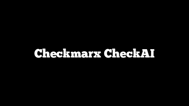 Checkmarx CheckAI