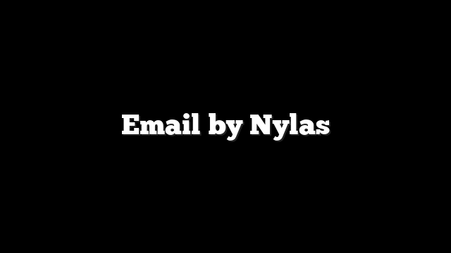 Email by Nylas