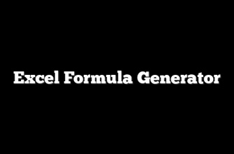 Excel Formula Generator 10 Excel Formula Generator