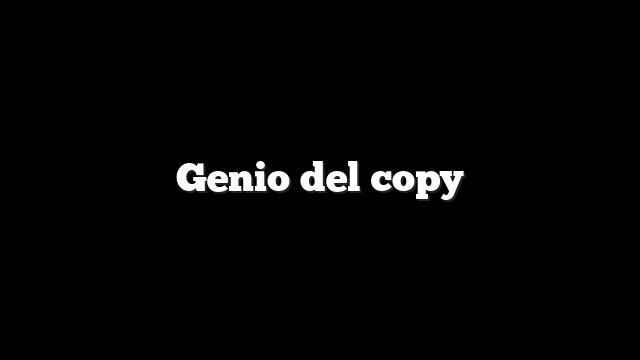 Genio del copy