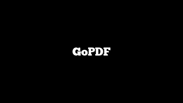 GoPDF 8 GoPDF