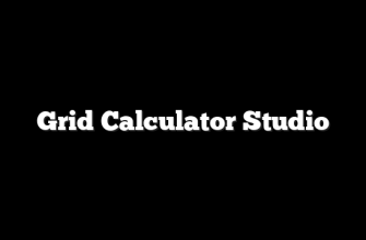 Grid Calculator Studio 9 Grid Calculator Studio