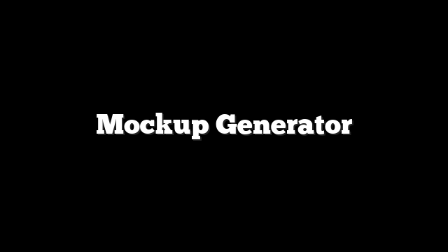 Mockup Generator
