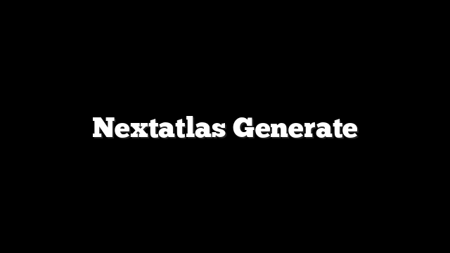 Nextatlas Generate 5 Nextatlas Generate
