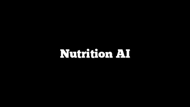 Nutrition AI