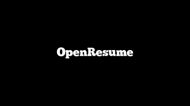 OpenResume