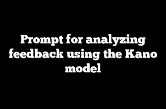 Prompt for analyzing feedback using the Kano model