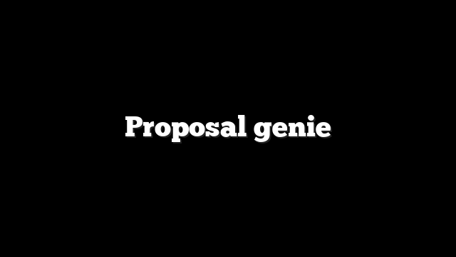 Proposal genie