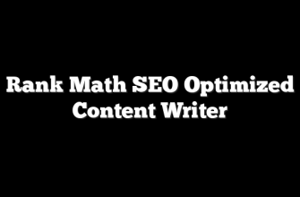 Rank Math SEO Optimized Content Writer