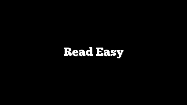 Read Easy 9 Read Easy