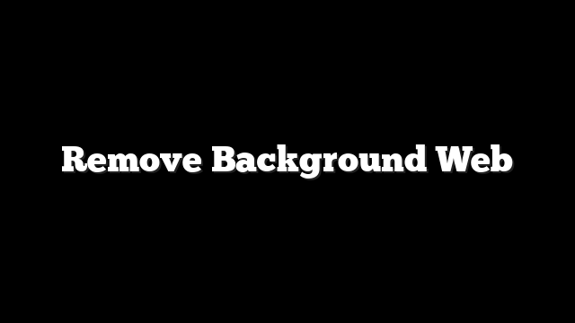 Remove Background Web