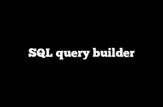 SQL query builder 5 SQL query builder