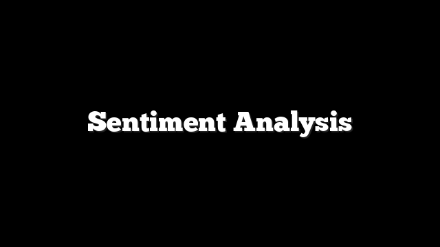 Sentiment Analysis