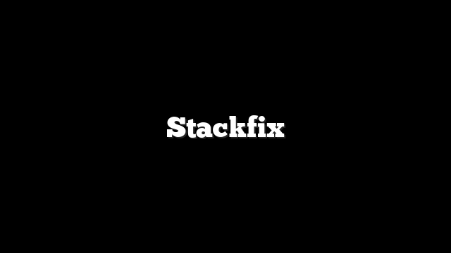 Stackfix 1 Stackfix