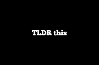 TLDR this