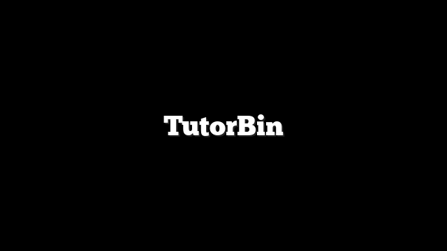 TutorBin 1 TutorBin