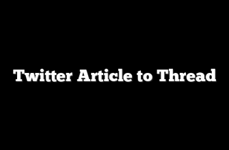 Twitter Article to Thread 2 Twitter Article to Thread