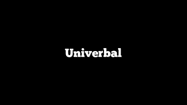Univerbal 1 Univerbal