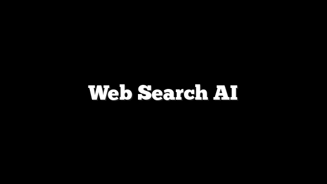 Web Search AI
