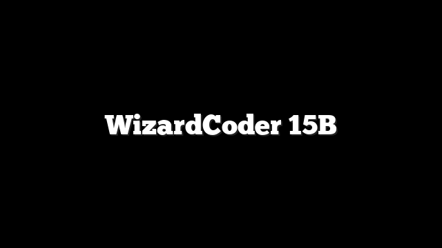 WizardCoder 15B