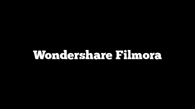Wondershare Filmora