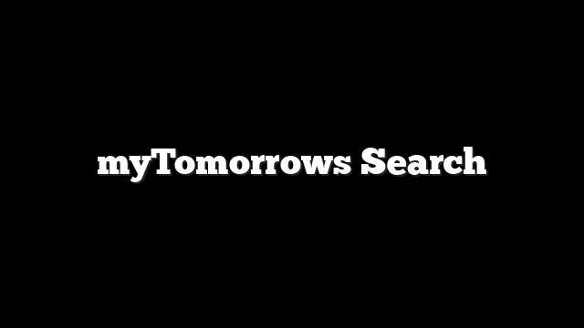 myTomorrows Search